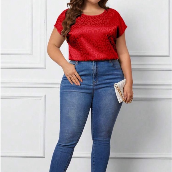 Luxe Plus Size Satin Work Office Top Blouse Shirt - Picture 5 of 16